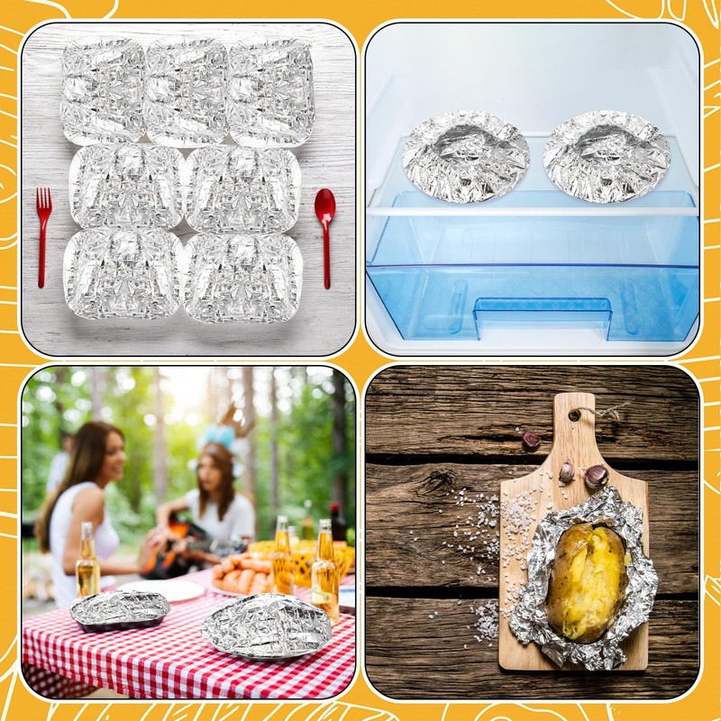 Remerry 300 Pcs Bulk Reusable Aluminum Foil Insulation Cover, Aluminum