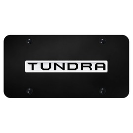 Au-TOMOTIVE GOLD Name License Plate for Toyota Tundra (Black on Chrome)