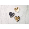 Mud Pie White Marble Foil Heart Tray