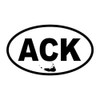 CafePress ACK Nantucket Map Oval Car Magnet, Euro Oval Bumper
