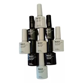 May Gel Polish May P/uñas De Secado En Lampara Uv  9 Pzas.de8 Ml