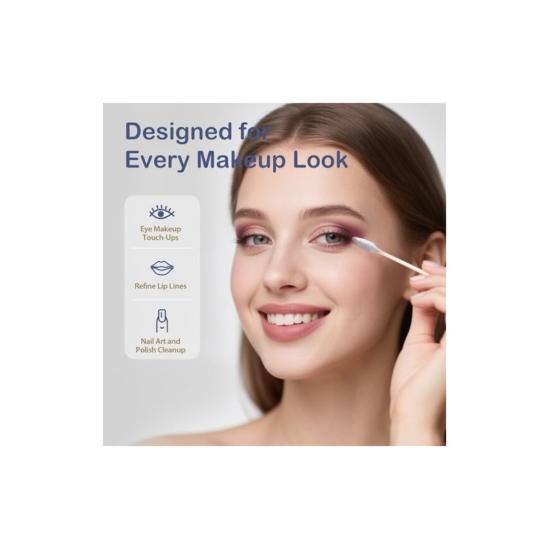 ourmed life Hisopos De Algodón Biodegradables De Bambú Y Algodón,