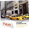ABUKALIXIN TAXI Logo Sign Top LED Light Roof Drivers Battery