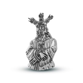 Inmaculada Romero IR Our Father Jesus Prisoner of Malaga Pendant - Solid 925m Sterling Silver - 39mm - Easter Carved Detail