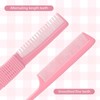 3PCS Teasing Combs for Women, Teasing Comb with Metal Pick,