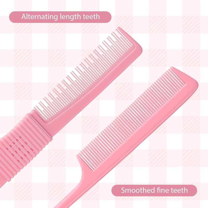 3PCS Teasing Combs for Women, Teasing Comb with Metal Pick,