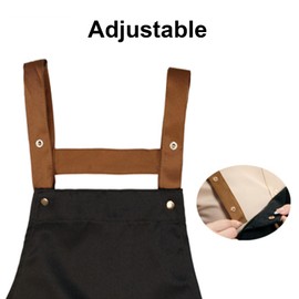 Frelonya Chef Apron for Women with Pockets Men's Cooking Aprons Canvas Apron for Kitchen Graden and Restaurant