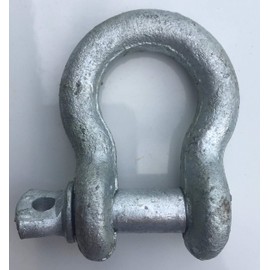 1-3/4" Galvanized Steel Screw Pin Anchor Bow Shackle WLL (Working Load Limit) 25 Ton