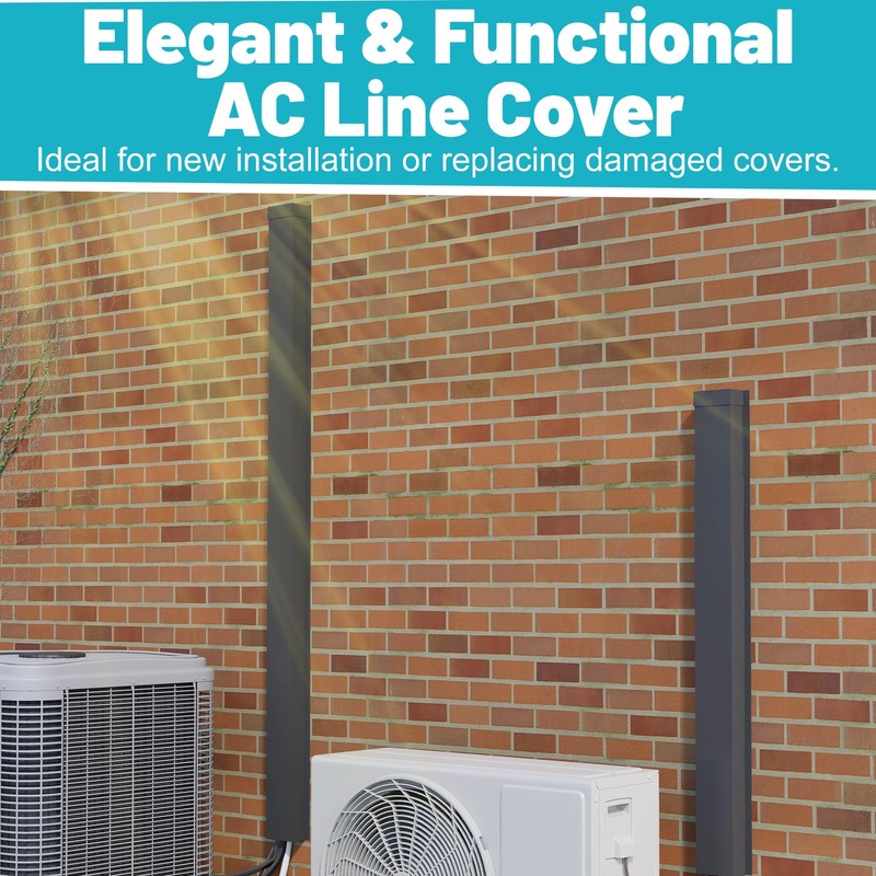 Chiligent Metal Line Set Cover Kit, Heavy Duty HVAC Lines