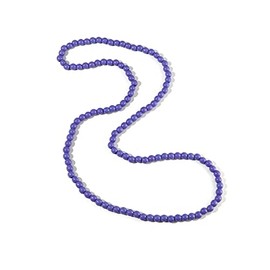 COLORFUL BLING 8MM Natural Wood Bead Necklace Africa Wooden Chain Statement Unisex Chunky Strand Necklaces Hip Hop Jewelry (purple)