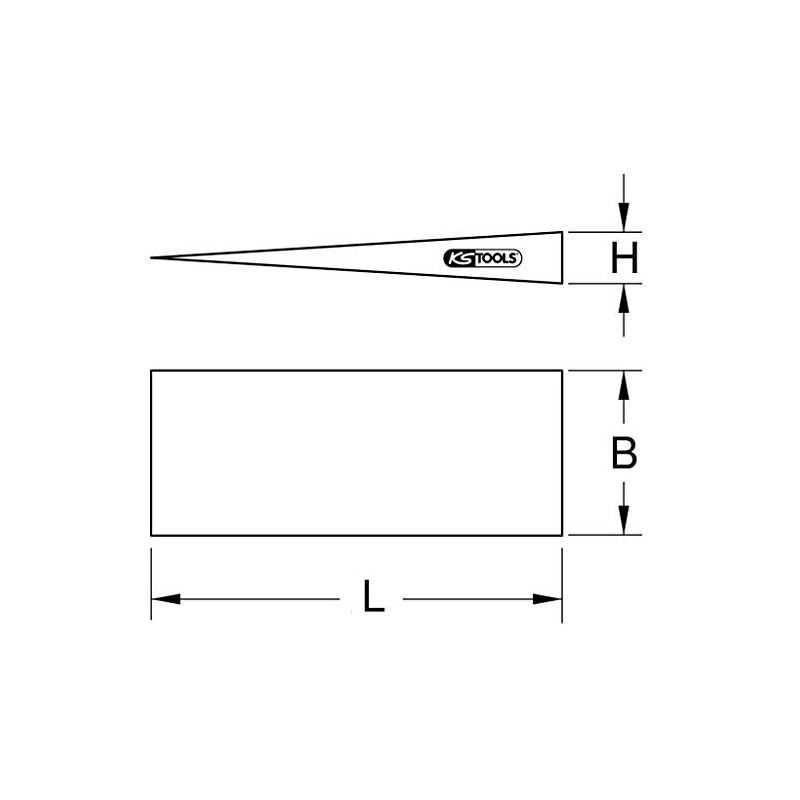 KS TOOLS 963.2205 BRONZE + Flange wedge 80x15x6 mm