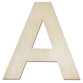 12 Inch Wooden Letter A, 1/4 Inch Thick Large Unfinished Wood Letter for Home Wall Decor, DIY Crafts