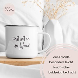 GRAZDesign Personalisierte Emaille-Tasse für Kinder – 300 ml, mit Namen und Oster-Motiven, bruchsicher und leicht, perfektes Geschenk Ostern