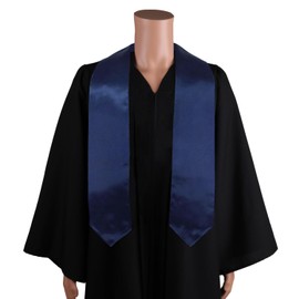 GradClassical - Estola de graduación unisex para adultos, 60 pulgadas, marino, 60"