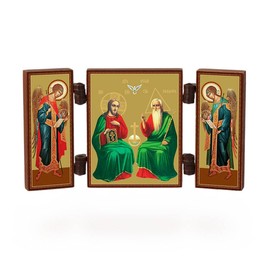 NKlaus - Holy Trinity - Christian Icon - Svjataja Troica Small Travel Altar 36151