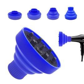 JOIYHY Diffusor für Haartrockner, Lockenstab für Haartrockner mit 4,2 – 4,8 cm Durchmesser, geeignet für alle Haartypen, Blau