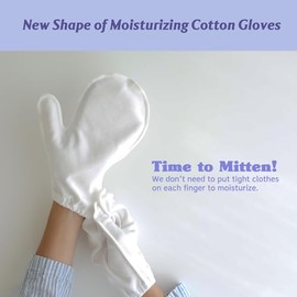 Manu&Pod 3 pares de guantes de algodón pequeños para las manos secas, eczema y psoriasis, guantes hidratantes para mujeres, pulsera L, color blanco