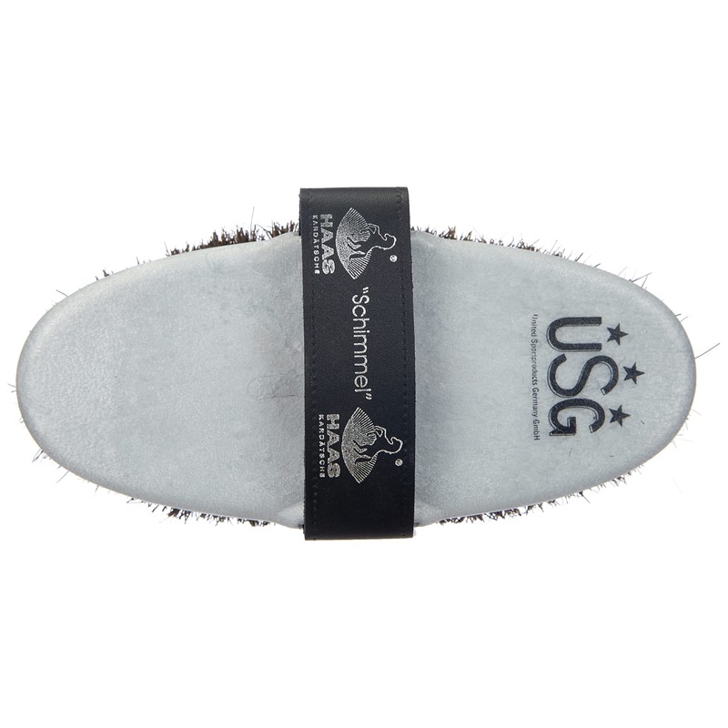 H.A.S HAAS Mould Horse Brush Large Silver 200 x 85,Medium