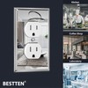 [10 Pack] BESTTEN 1 Gang Mirror Polished Stainless Steel Duplex