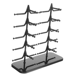 Ipetboom Multi Glasses Holder Display Rack with Stable Base Portable Desktop Sunglasses Organizer for Home and Store Easy Installation Black Eyeglass Stand