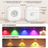 Coovee Coovee Schrankbeleuchtung Aufladbar RGB Spots Akku, Unterbauleuchte LED mit