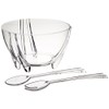 Prodyne Acrylic Salad Bowl with Servers, Clear,6 quarts