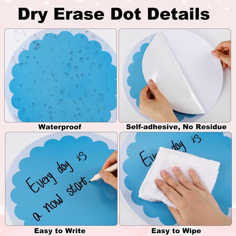 24 Pack Dry Erase Dots 11 Inch Circles Spots 8