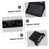FUNOMOCYA Tiny Solar Car Clock Auto Digital Calendar Car Thermometer
