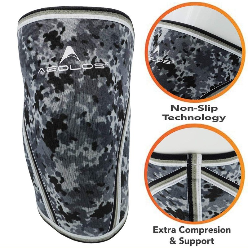 AEOLOS Knee Wraps (1 Pair), 7mm Compression Knee Brace for