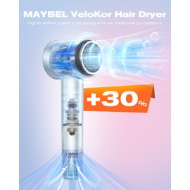 MAYBEL Pro Ionic Hair Dryer – Salon Smoothness & Frizz Control | Lightweight, Quiet Design with Gentle Heat Care for Confident Styling
