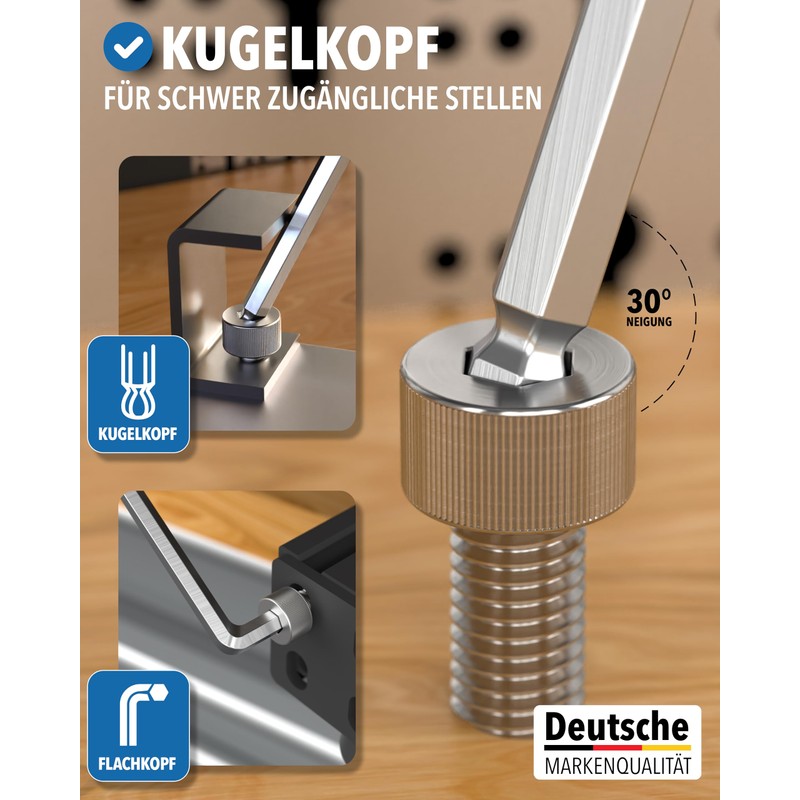 STONE REEF Allen Key Set 13 Pieces [incl. Ball Head]