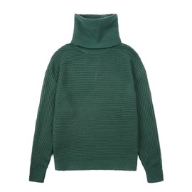 loveimgs Women's 2 Piece Outfits Ribbed Knit Long Sleeve Turtleneck Midi Pencil Skirt Set Casual Two Piece Dress (Medium, Green)