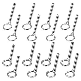 16 Pcs Fly Fishing Rod Tip Repair Kit Micro Eyes Rings Metal Replacement Tips Fishing Rod Tip Guides Replacement Kit Portable Fishing-Pole Repair Set for Saltwater Freshwater(Silver)