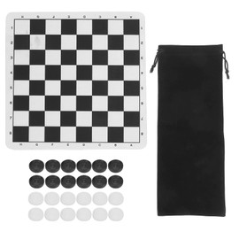 Draughts Collapsible Checkers Set, Light Weight Plastic Collapsible Checkers Set Quality Plastic for Adults for Kids for Children