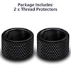 NIRIAHO 2 Pack Thread Protector, 5/8x24 Steel Thread Adapters (Black)