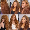 #30 Deep Wave Bundles Light Brown Human Hair Bundles Grade