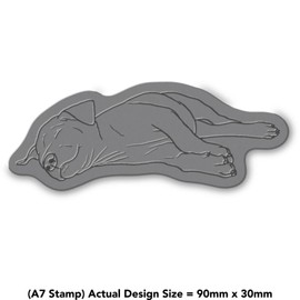 'Sleepy Labrador' Rubber Stamp - Unmounted Design for Crafting & Scrapbooking, A7 (RS00043624)