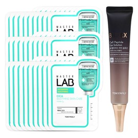 Tony Moly Master Lab Cica Mask Sheet 30 sheets + Bio EX Cell Peptide Eye Solution / 토니모리 마스터랩 시카 마스크 시트 30매+바이오 이엑스 셀 펩타이드 아이솔루션