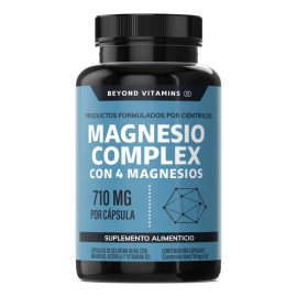 Beyond Vitamins | Magnesio Complex |Citrato de Magnesio polvo, Glicinato de Magnesio, Gluconato de Magnesio y Óxido de Magnesio | Vitaminas Mujer / Hombre - Magnesium - 180 cápsulas