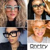 Onrtry Oversized Square Blue Light Glasses for Women Men Thick