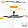 Rain Shower Head Black with Extension Arm 12 Inch Square