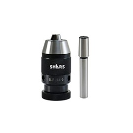 Shars 1/32-3/8" Heavy Duty Keyless Drill Chuck & 1/2" Straight Shank Arbor 202-5012+1303 [