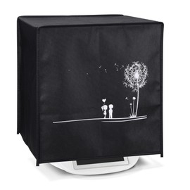 kwmobile Case Compatible with Thermomix TM5 / TM6 - Food Processor Cover - White / Black Dandelion Love