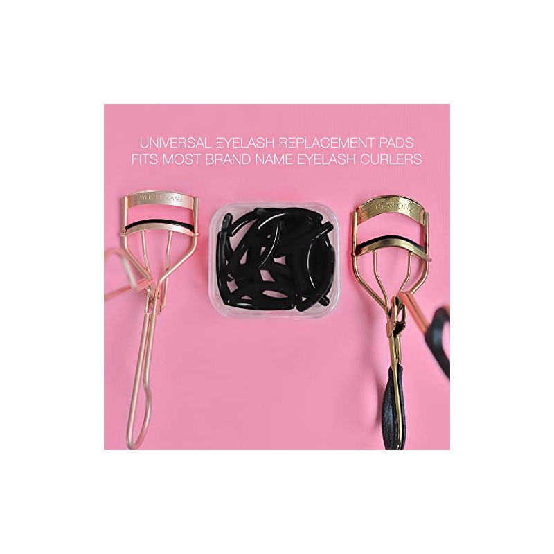 Pink Eyelash Curler Refills (24-Pack) Replacement Pads Eye Lash and