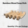 BPC Bamboo Soap Dish (Pack of 2) – Fast Draining