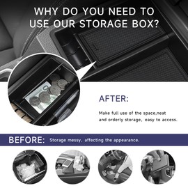 BILOPER Center Console Organizer for Toyota Tacoma 2024 2025 Accessories Armrest Hidden Storage Box Secondary Insert Tray