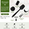 Armrouns Silicone Spatula Spoon, 11.2" Heat Resistan Rubber Spoonula, Black