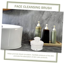 3pcs Cleansing Brush Facial Cleansing Device Exfoliating Brush Skin Cleaning Brush Face Body Exfoliator Brush Cleansing Facial Brush To Rotate Massage Brush Fiber Handheld White