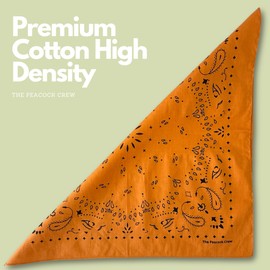The Peacock Crew Desert Sun Bandana in Premium Soft Cotton for Men and Women Paisley Scarf Gift Kraft Pack