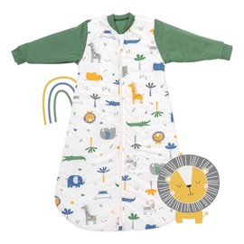 schlummersack Baby Sleeping Bag Newborn Winter 56 cm Jungle Baby Sleeping Bag with Sleeves Winter Sleeping Bag Baby 3.5 Tog Newborn Sleeping Bag Baby Winter Zip, Jungle